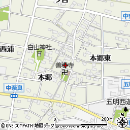 愛知県江南市中奈良町本郷74周辺の地図