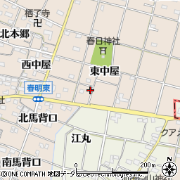 愛知県一宮市春明東中屋52-2周辺の地図