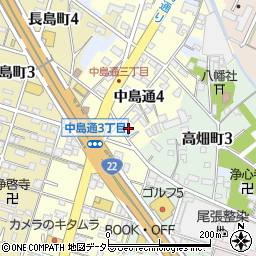 愛知県一宮市一宮東島西周辺の地図