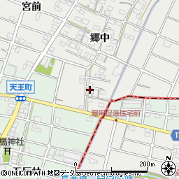 愛知県江南市安良町郷中265周辺の地図