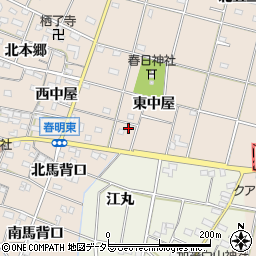 愛知県一宮市春明東中屋52周辺の地図