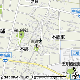 愛知県江南市中奈良町本郷70周辺の地図