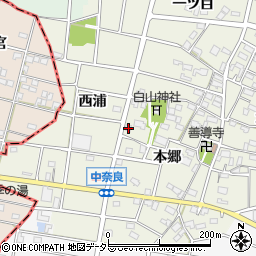 愛知県江南市中奈良町本郷115周辺の地図