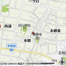 愛知県江南市中奈良町本郷79周辺の地図
