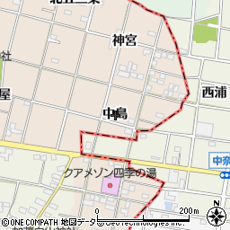 愛知県一宮市春明中島周辺の地図