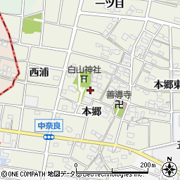 愛知県江南市中奈良町本郷101周辺の地図