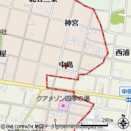 愛知県一宮市春明（中島）周辺の地図