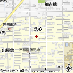 愛知県一宮市開明洗心11周辺の地図