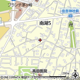 神奈川県茅ヶ崎市南湖5丁目周辺の地図