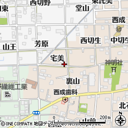 愛知県一宮市春明宅美周辺の地図