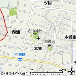 愛知県江南市中奈良町本郷97周辺の地図