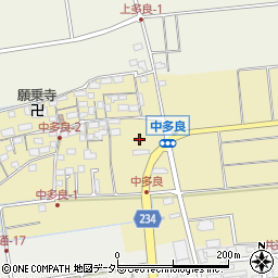 滋賀県米原市中多良周辺の地図