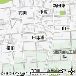 愛知県一宮市時之島日吉浦周辺の地図