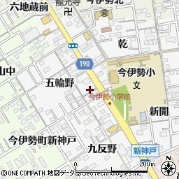 愛知県一宮市今伊勢町新神戸五輪野29-12周辺の地図