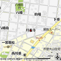 愛知県一宮市時之島（月光寺）周辺の地図