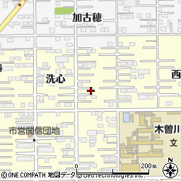 愛知県一宮市開明洗心30-8周辺の地図