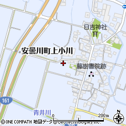 滋賀県高島市安曇川町上小川周辺の地図