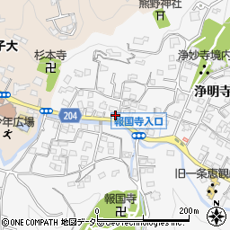 日本郵便鎌倉浄明寺郵便局周辺の地図