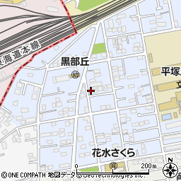 神奈川県平塚市黒部丘21-27周辺の地図