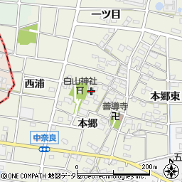 愛知県江南市中奈良町本郷91周辺の地図