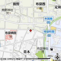 愛知県江南市五明町青木14周辺の地図