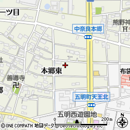 愛知県江南市中奈良町周辺の地図