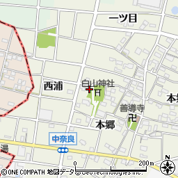 愛知県江南市中奈良町本郷111周辺の地図
