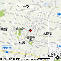 愛知県江南市中奈良町本郷69周辺の地図