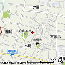 愛知県江南市中奈良町本郷88周辺の地図