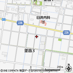岐阜県大垣市釜笛周辺の地図