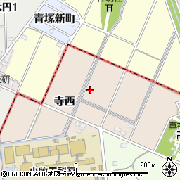 愛知県小牧市寺西周辺の地図