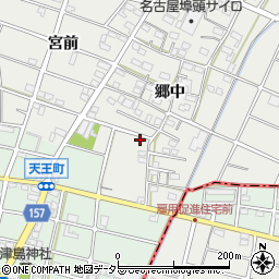 愛知県江南市安良町郷中199周辺の地図