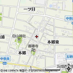 愛知県江南市中奈良町本郷64周辺の地図