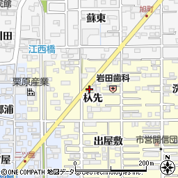 愛知県一宮市開明（杁先）周辺の地図
