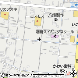 岐阜県羽島市竹鼻町狐穴1237周辺の地図