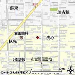 愛知県一宮市開明洗心5周辺の地図