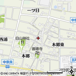 愛知県江南市中奈良町本郷63周辺の地図