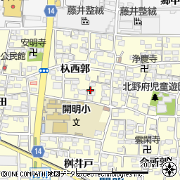 愛知県一宮市開明杁西郭23周辺の地図