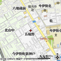 愛知県一宮市今伊勢町新神戸（五輪野）周辺の地図