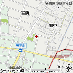 愛知県江南市安良町郷中175周辺の地図