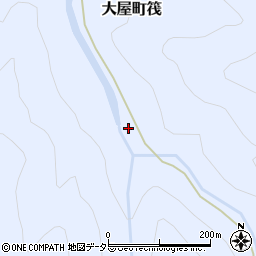 兵庫県養父市大屋町筏1268-3周辺の地図