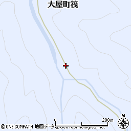 兵庫県養父市大屋町筏1267周辺の地図