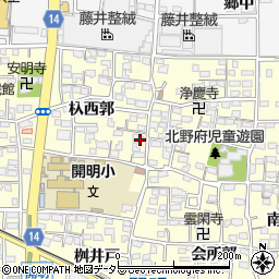 愛知県一宮市開明杁西郭4周辺の地図