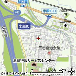 滋賀県米原市三吉311周辺の地図