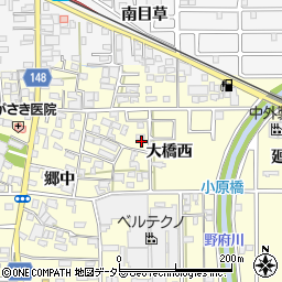 愛知県一宮市開明小原道北周辺の地図