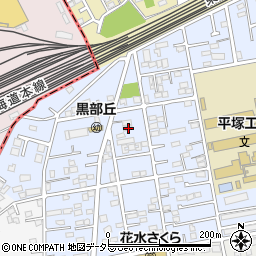 神奈川県平塚市黒部丘21-32周辺の地図