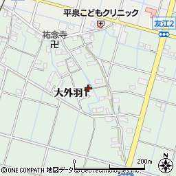 岐阜県大垣市大外羽1丁目101周辺の地図