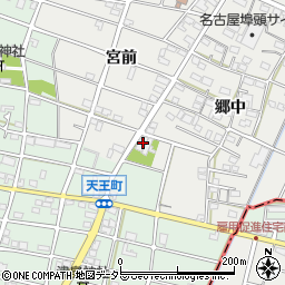 愛知県江南市安良町郷中177周辺の地図