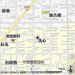 愛知県一宮市開明洗心15周辺の地図