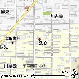 愛知県一宮市開明洗心15-3周辺の地図